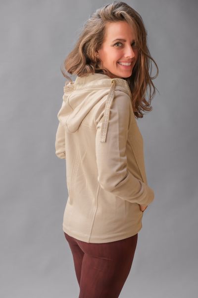 Sweatjacke Damen - sand-nature Gr. S